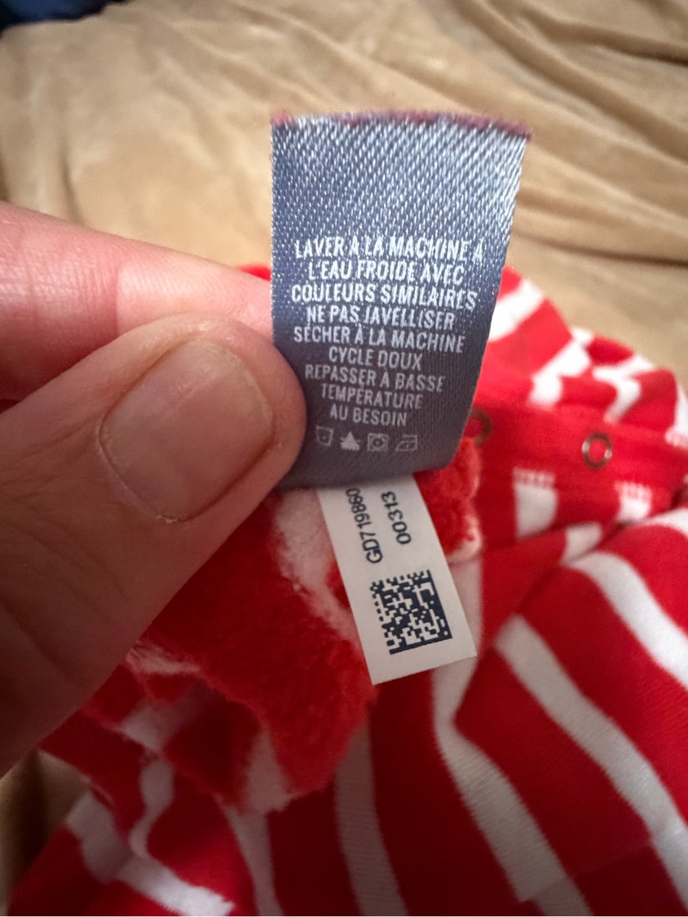 American Eagle Aerie Outfitters Red & White Striped Thermal Onesie Romper Medium - Picture 7 of 7